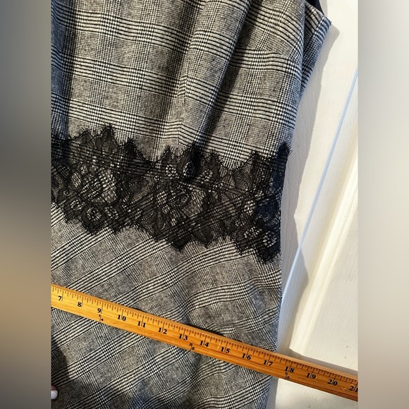 ETCETERA Gray Black Lace Wool Tweed LOOK Soft Sheath Sleeveless CLEAN Midi Sz 4 - Picture 13 of 13
